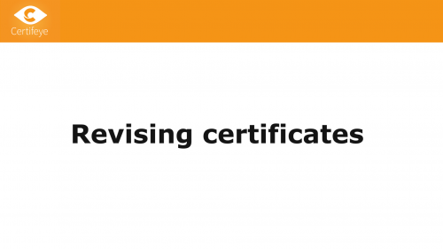 Certifeye Wallet - Revising certificates