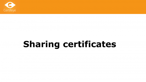 Certifeye Wallet - Sharing certificates