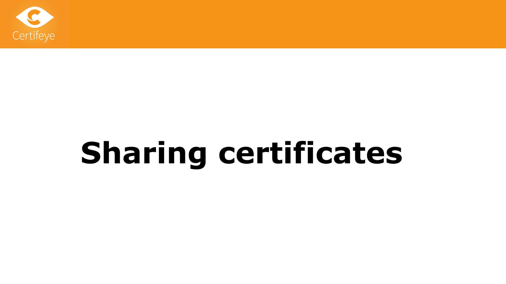 Certifeye Wallet - Sharing certificates