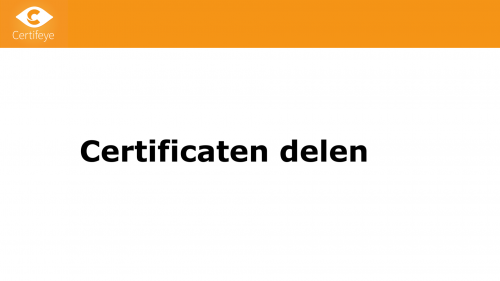 Certifeye Wallet - Certificaten delen